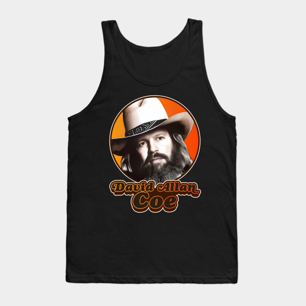 Retro David Allan Coe Tribute Tank Top by darklordpug